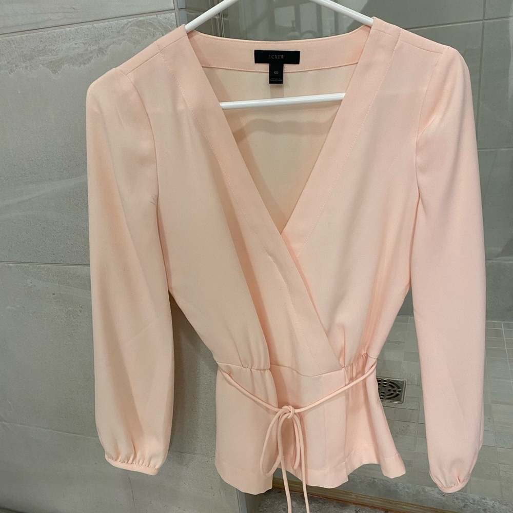 Jcrew faux-wrap blouse 00